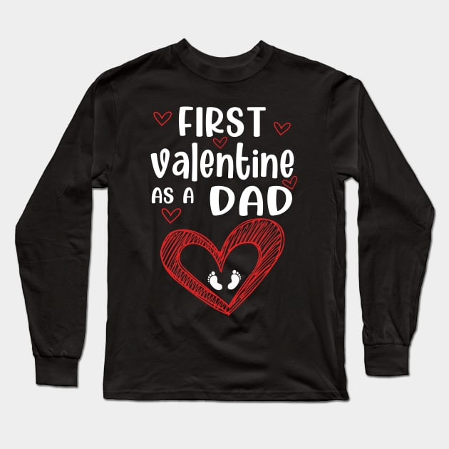 first valentine as a dad Long Sleeve T-Shirt by Bagshaw Gravity